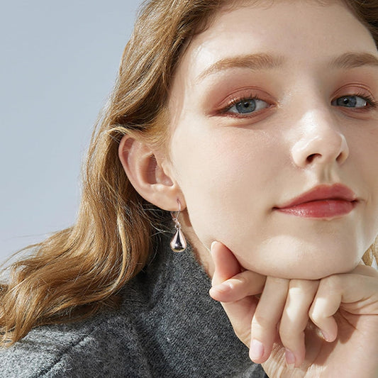 925 Sterling Silver Teardrop Earrings for Women Girls Waterdrop #OWK011