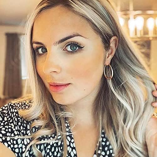 925 Sterling Silver Oval Hoop Earrings Sterling Silver Lightweight Oval Hoop Earrings for Women Gilrs #OWK006