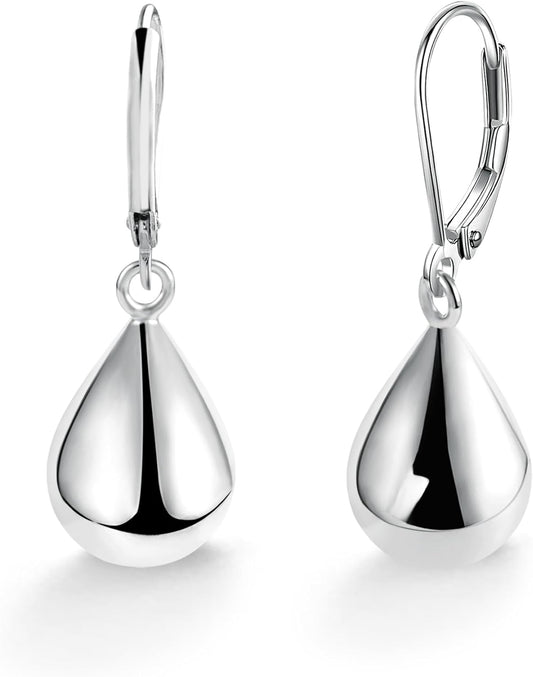 925 Sterling Silver Teardrop  Earrings for Women Girls Waterdrop #OWK011