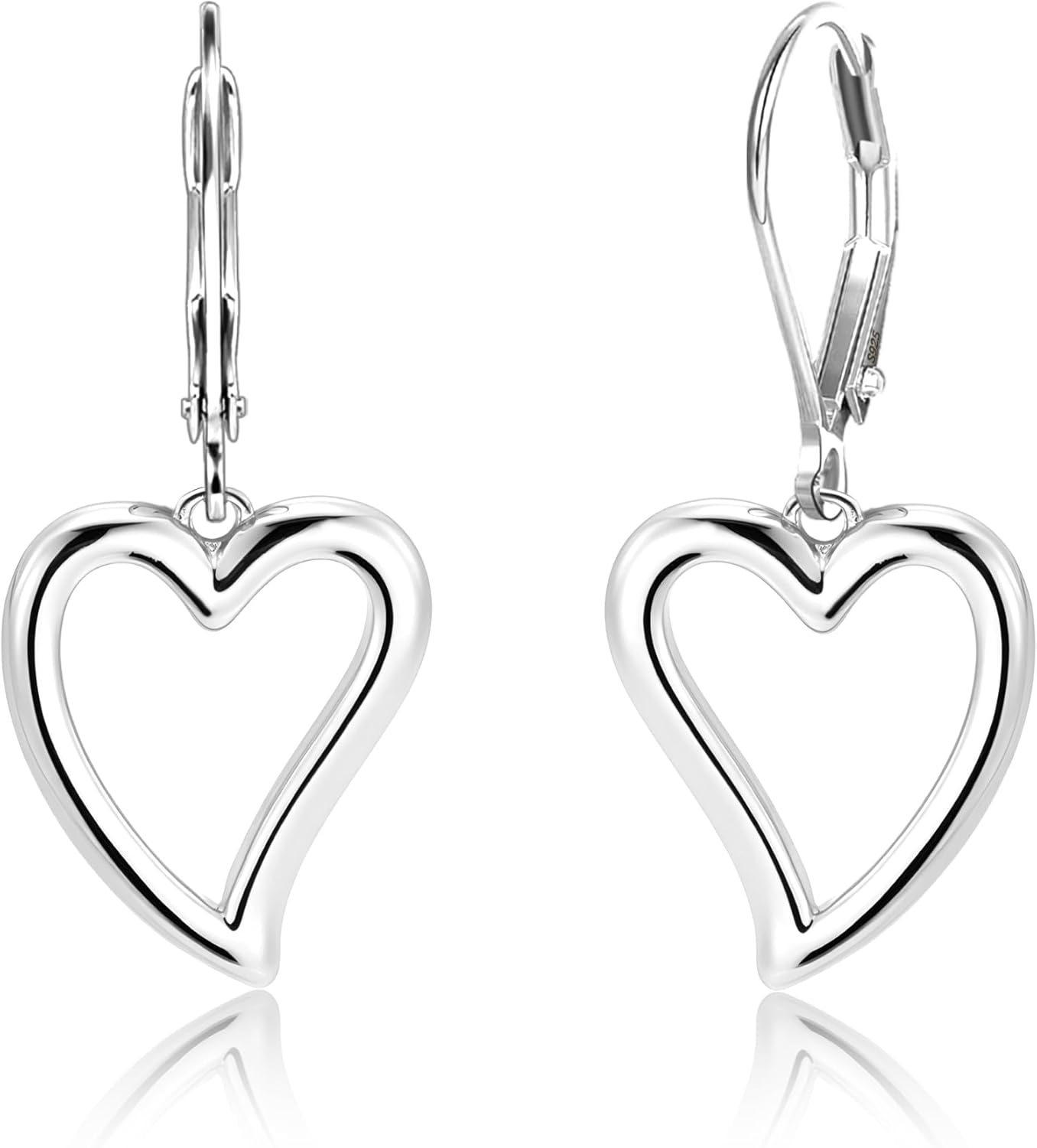 925 Sterling Silver Heart Earrings for Women #OWK004