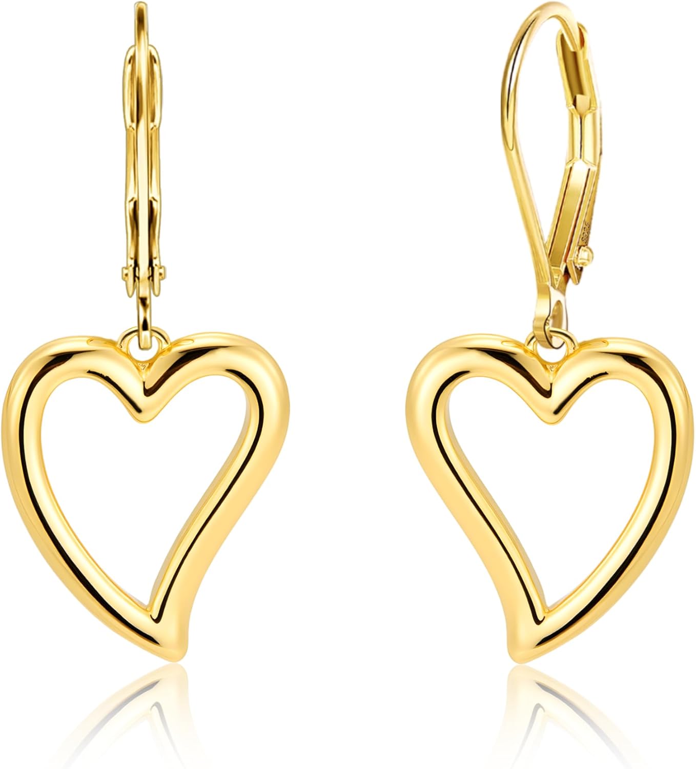 925 Sterling Silver Heart Earrings for Women #OWK004