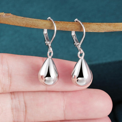 925 Sterling Silver Teardrop  Earrings for Women Girls Waterdrop #OWK011