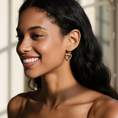 925 Sterling Silver Heart Earrings for Women #OWK004