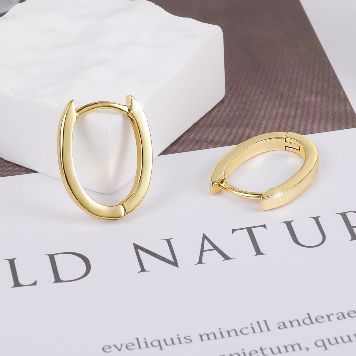 925 Sterling Silver Earrings Small Chunky Silver Earrings for Women Trendy   Cute Thick  Earing  for Women Gifts #OWK005