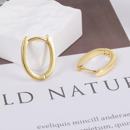 925 Sterling Silver Earrings Small Chunky Silver Earrings for Women Trendy   Cute Thick  Earing  for Women Gifts #OWK005