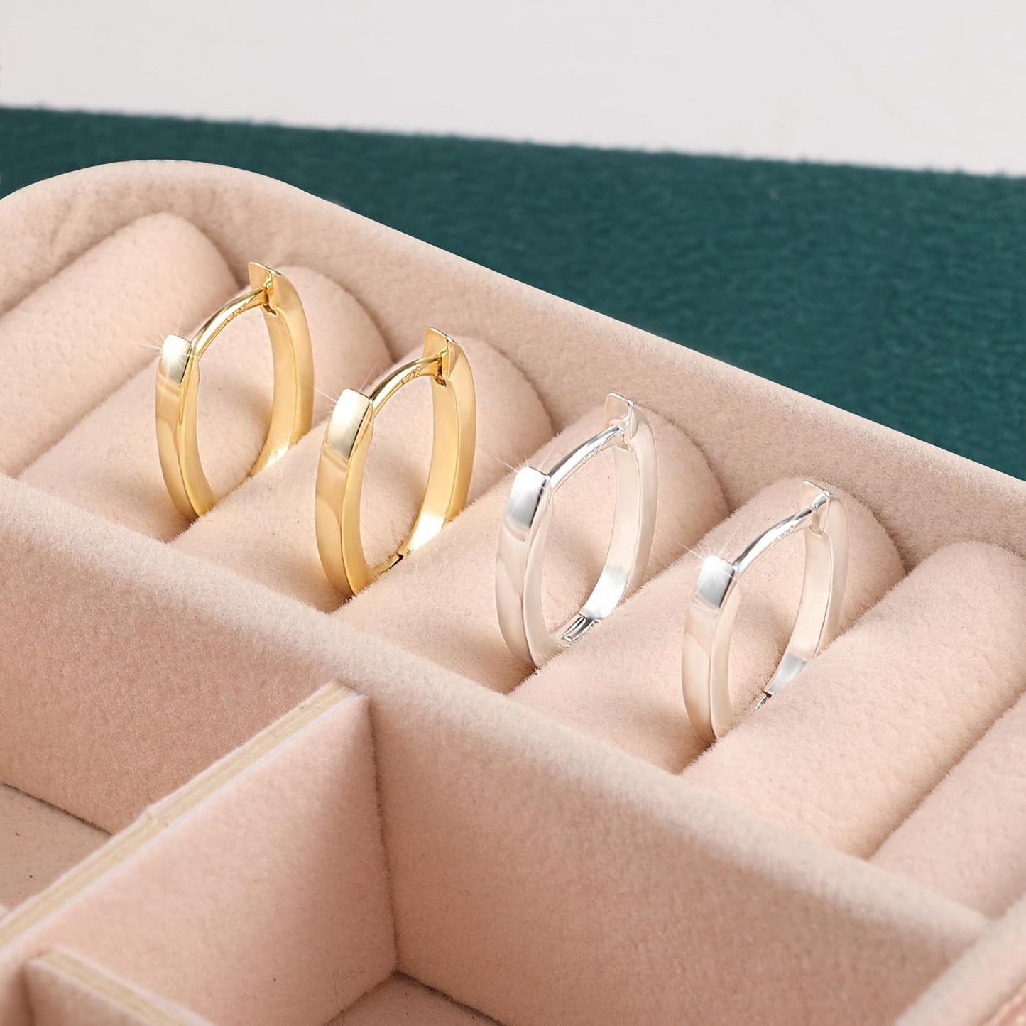 925 Sterling Silver Earrings Small Chunky Silver Earrings for Women Trendy   Cute Thick  Earing  for Women Gifts #OWK005