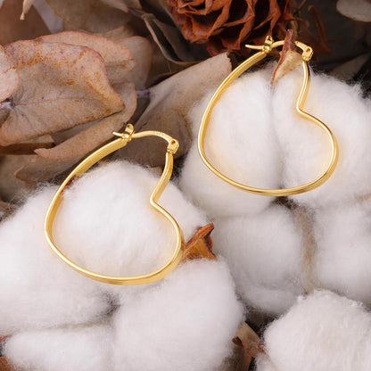 925 Sterling Silver Heart Earrings for Women Girls #OWK002