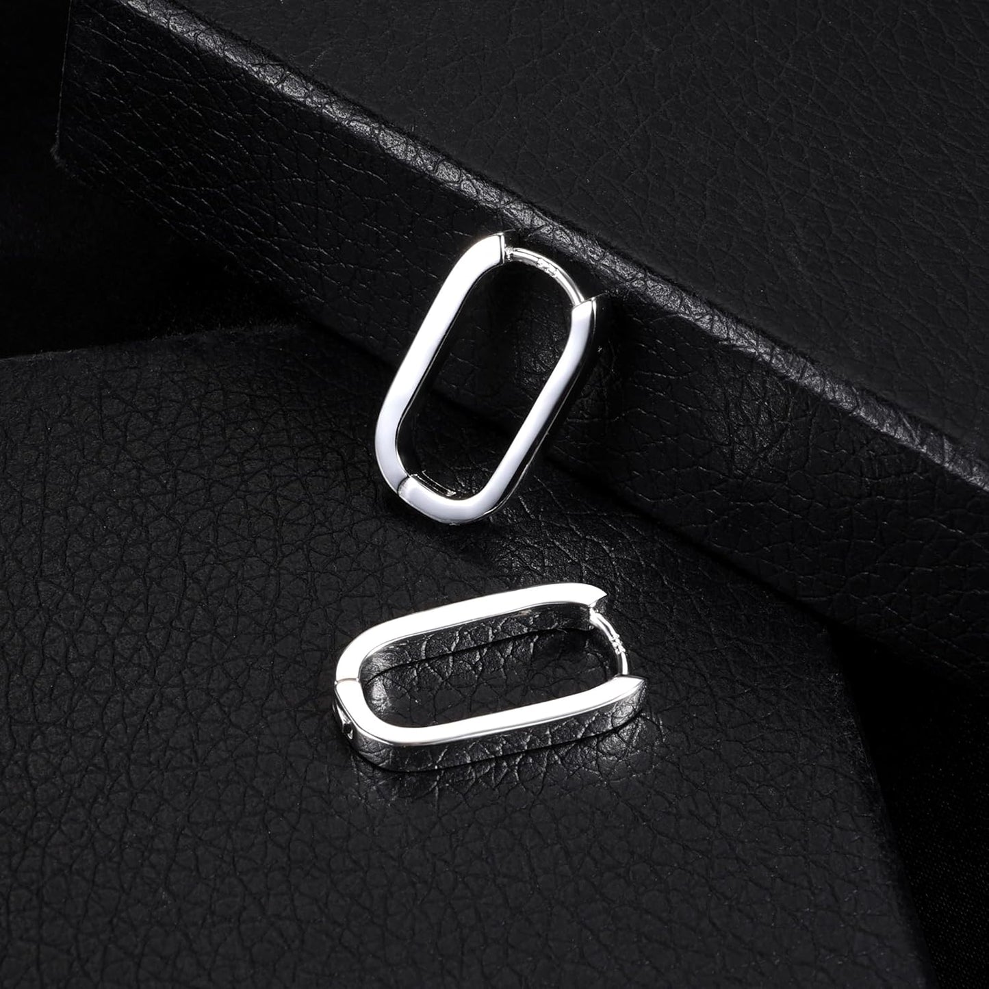 925 Sterling Silver Hoop Earrings for Women Small Square #OWK009