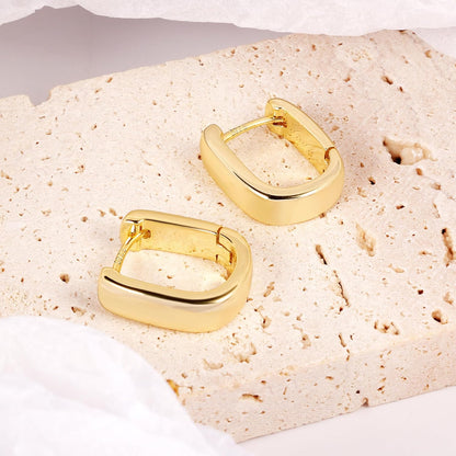 925 Sterling Silver Earrings Small Chunky Silver Earrings for Women Trendy #OWK012