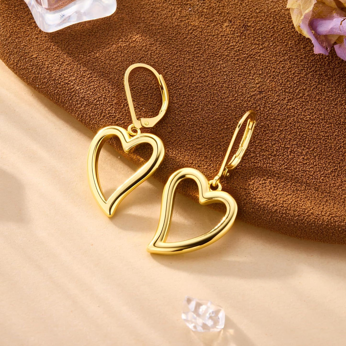 925 Sterling Silver Heart Earrings for Women #OWK004